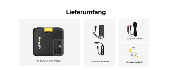 BougeRV CRH Kompressor Kühlbox 18L Griff Tragbar 230V Kühlschrank Auto Camping