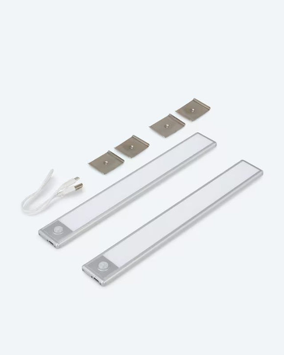 2x Sensor LED Unterbauleuchte 2er Set mit Bewegungsmelder Küchen Lichtleiste