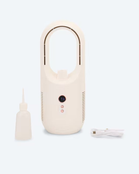 Akku-Ventilator mit Sprühfunktion Luftbefeuchter 6 Stufen USB Rutschfest Leise