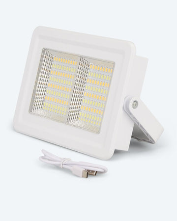 High-Power Solar LED-Strahler Leuchte Lampe 5 Leuchtfunktionen 2000LM IPX3 Weiß