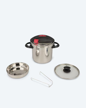 Kaufen magenta Fast &amp; Easy Schnellkochtopf 5tlg. mit Steamer und Deckel 5,5L Induktion