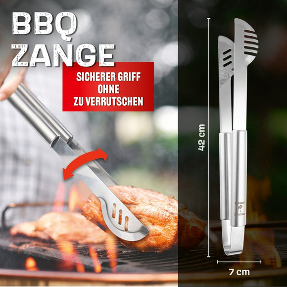 Landmann Grillbesteck-Set 6-teilig Grillkoffer Edelstahl Silber 35 cm