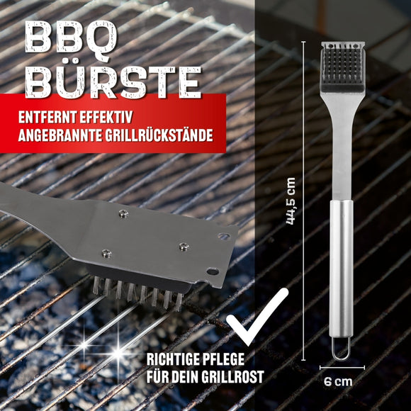 Landmann Grillbesteck-Set 6-teilig Grillkoffer Edelstahl Silber 35 cm