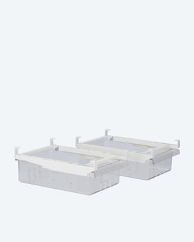 Kühlschrank Schublade 2tlg ausziehbar Organizer mit Halterung Ordnungssystem
