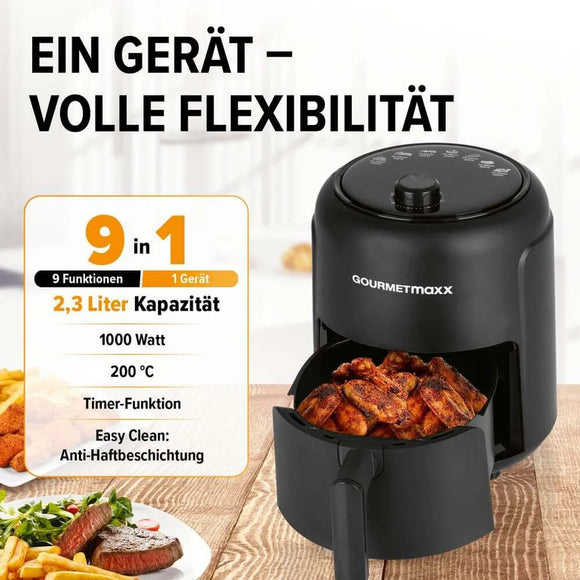 GourmetMAXX Heißluftfritteuse 2,3L Heißluft Ofen