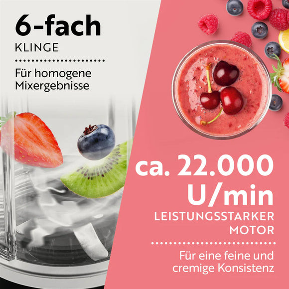 GOURMETmaxx Nutrition Mixer Smoothie Maker Standmixer Milchshaker 11-tlg. 1000W