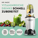 Standmixer Smoothie Maker Mixer Blender Crusher Edelstahl Klingen Shaker 400W-4