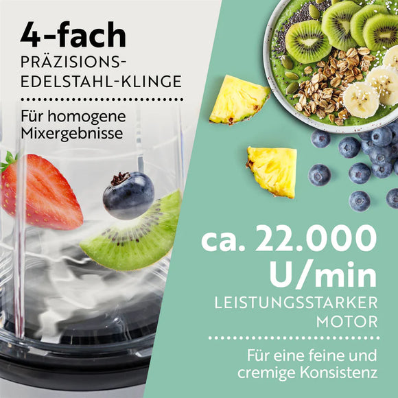 Standmixer Smoothie Maker Mixer Blender Crusher Edelstahl Klingen Shaker 400W