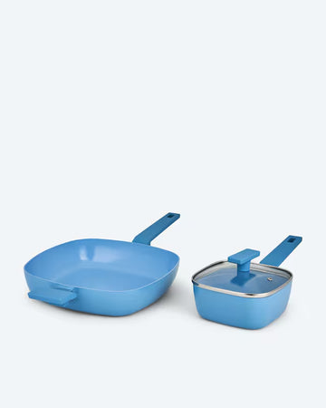 Kaufen blau Viereck-Topf &amp; Servierpfanne Kochtopf Bratpfanne Induktion Softtouch-Griffe