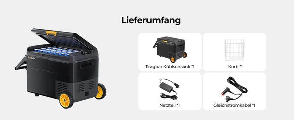 BougeRV CRS Kompressor Kühlbox 40L Griff Tragbar 230V Kühlschrank Auto Camping