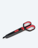 2x Multi Schere 2in1 Küchenschere mit Cutter Antihaft Klinge Haushalt Set-9