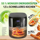 GOURMETmaxx Heißluft-Fritteuse Digital 6,2L 1500W mit 8 Programmen Schwarz-5