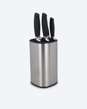 Messerblock mit 5 Messern Edelstahl Messerhalter Robust Langlebig Küche Kochen