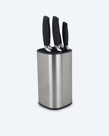 Messerblock mit 5 Messern Edelstahl Messerhalter Robust Langlebig Küche Kochen