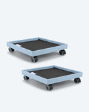 2x Rollenuntersatz 4 Lenkrollen mit Feststellbremsen 150 kg Tragfähigkeit-3