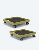 2x Rollenuntersatz 4 Lenkrollen mit Feststellbremsen 150 kg Tragfähigkeit-5