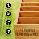 Teebeutel Spender 10 Fächer Aufbewahrungsbox Teekiste Teekasten Bambus Holz Box-5