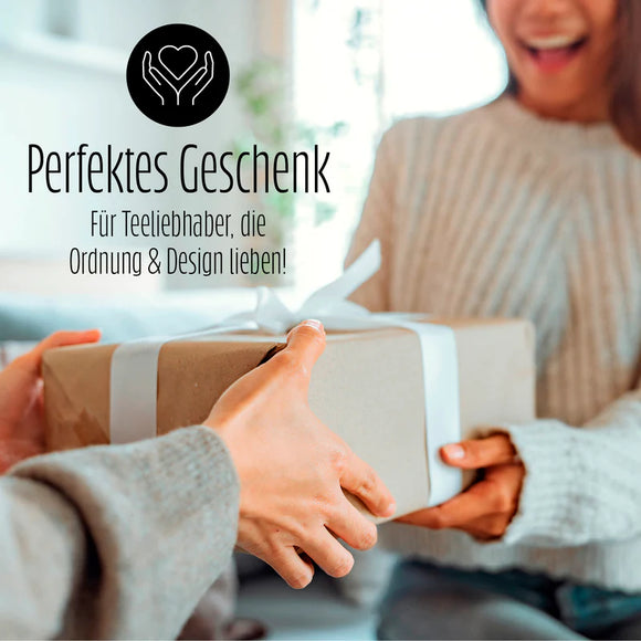 Teebeutel Spender 10 Fächer Aufbewahrungsbox Teekiste Teekasten Bambus Holz Box
