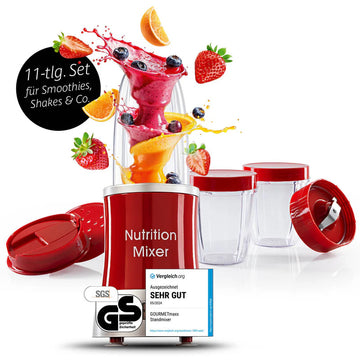 Kaufen weiss GOURMETmaxx Nutrition Mixer Smoothie Maker Standmixer Milchshaker 11-tlg. 1000W
