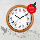 EASYmaxx Wanduhr mit Vogelstimmen Küchenuhr Quarz 250 mm Quartz Uhr 25cm rund-2