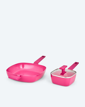 Kaufen rosa Viereck-Topf &amp; Servierpfanne Kochtopf Bratpfanne Induktion Softtouch-Griffe