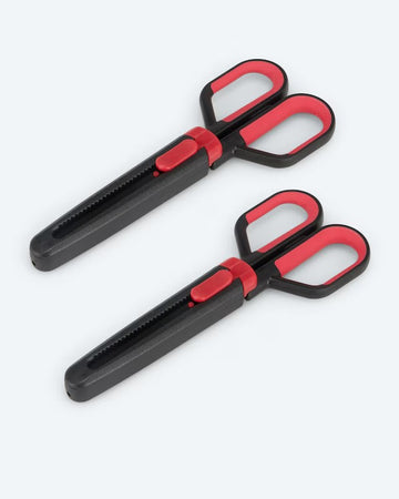 2x Multi Schere 2in1 Küchenschere mit Cutter Antihaft Klinge Haushalt Set