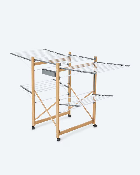 Wäscheständer Comfort 2.0 Wäschetrockner mit Rollen Faltbar 30 kg belastbar