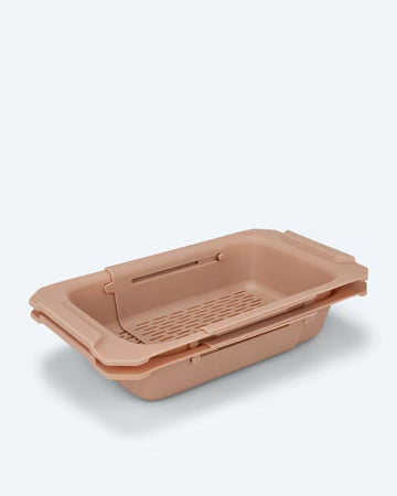 Kaufen taupe 2x Spülsieb ausziehbar Abtropfsieb Spülbecken Sieb Gemüse Obst Küche Set
