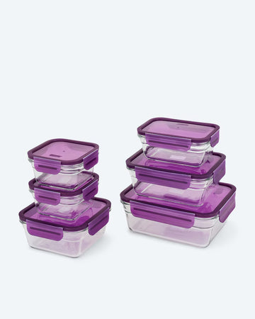 Kaufen beere Glasdosen-Set 6tlg. Glas Backofen Mikrowelle Auslaufsicher &amp; Luftdicht BPA-frei