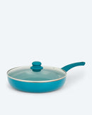Bratpfanne Pfanne 28 cm mit Glasdeckel Induktion Aluminium mit Soft-Touch-Griff-4