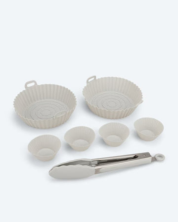 Silikonformen Set 7tlg Airfryer Zubehör für Heißluftfritteuse antihaft Backform