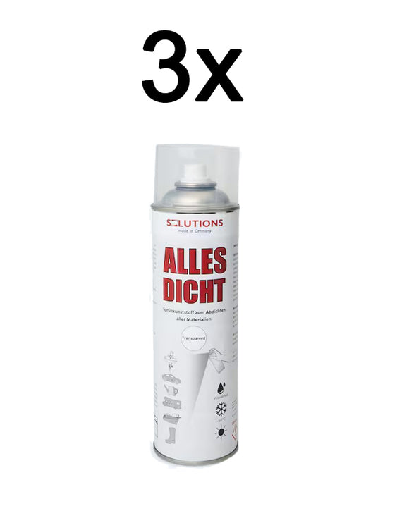 3x Alles Dicht Spray 500ml Dichtspray Abdichtung wasserdicht Flüssigkunststoff
