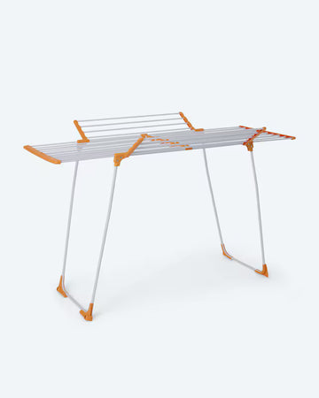 Kaufen orange Wäscheständer ausziehbar Wäschetrockner Standtrockner belastbar 20 kg 22m Leine