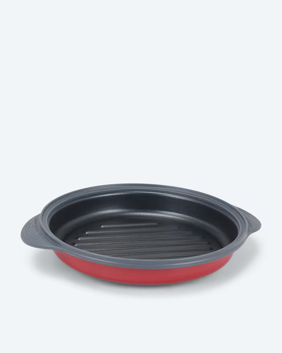 3in1 Mikrowellenkocher Mikrowellen Pfanne Mikrowellengrillpfanne Dunkelrot