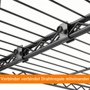 4-stufiges Höhenverstellbares Schwerlastregal 152x35,5x152 cm bis 544kg Schwarz-5