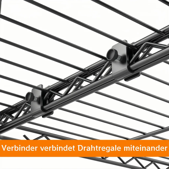 4-stufiges Höhenverstellbares Schwerlastregal 152x35,5x152 cm bis 544kg Schwarz