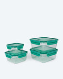 Frischhaltedosenset 4,5L 4tlg Hartglas Ofen & Mikrowelle bis 230°C BPA-frei-3