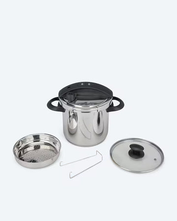 Kaufen schwarz Fast &amp; Easy Schnellkochtopf 5tlg. mit Steamer und Deckel 5,5L Induktion