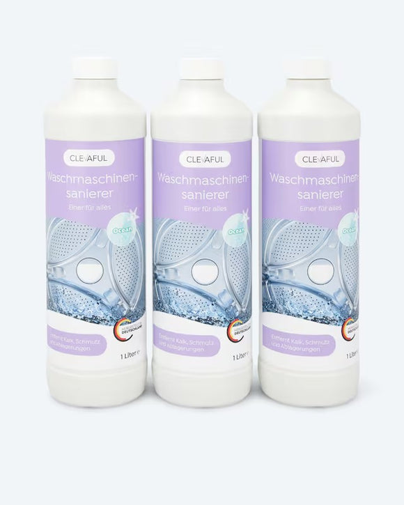 Waschmaschinenreiniger 3x1L Entkalker Hygiene Reiniger Maschine Pflege Set