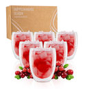Exitoso Gläser 6er Set doppelwandig Thermogläser Kaffee Tee Froze Latte Smoothie-2