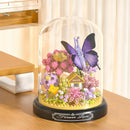 Schmetterling Blumen Bausteine Set 582 Teile Blumenstrauß mit Kuppel und Sockel-5