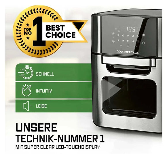 GOURMETmaxx Heißluftfritteuse Airfryer XXL 12L