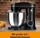 Kochwerk Küchenmaschine Knetmaschine Rührmaschine Edelstahl 1300W 5,5L schwarz-2