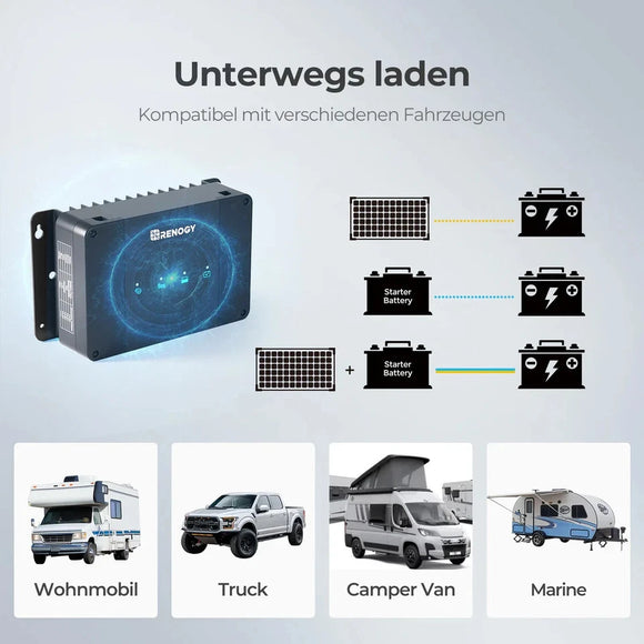 RENOGY 12V 50A MPPT DC Zu DC Batterie Ladegerät Laderegler Für Solarbatterie
