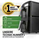 GOURMETmaxx Vertikale Doppelkammer-Heißluftfritteuse 12L-2