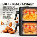 GOURMETmaxx Vertikale Doppelkammer-Heißluftfritteuse 12L-5