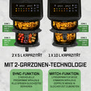 GOURMETmaxx Vertikale Doppelkammer-Heißluftfritteuse 12L-6