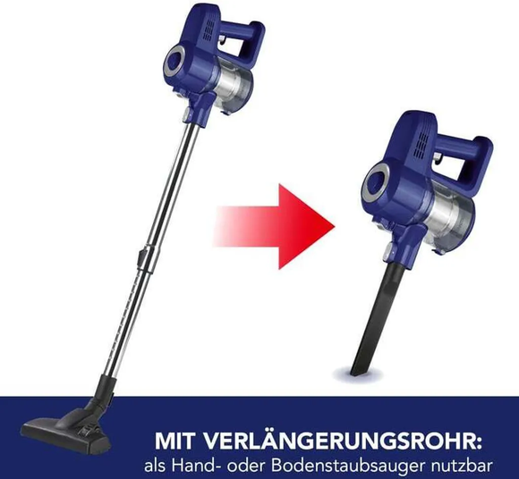 CLEANmaxx 2in1 Akku-Staubsauger Beutellos Kabellos Zyklon Handsauger Boden Auto