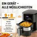 GOURMETmaxx Heißluft-Fritteuse Digital 6,2L 1500W mit 8 Programmen Schwarz-2