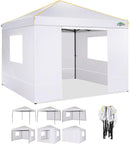 Faltpavillon 3x3m Wasserdicht Stabil UV-Schutz Outdoor Gartenzelt Weiß-1
